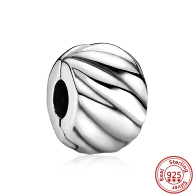 925 Sterling Silver Heart Circular Animal Beads Original  Charm Bracelet For Women DIY Fashion Silver 925 Jewelry Making