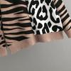 2023 Autumn/Winter Leopard Print Patchwork Knitwear Pullover Sweater