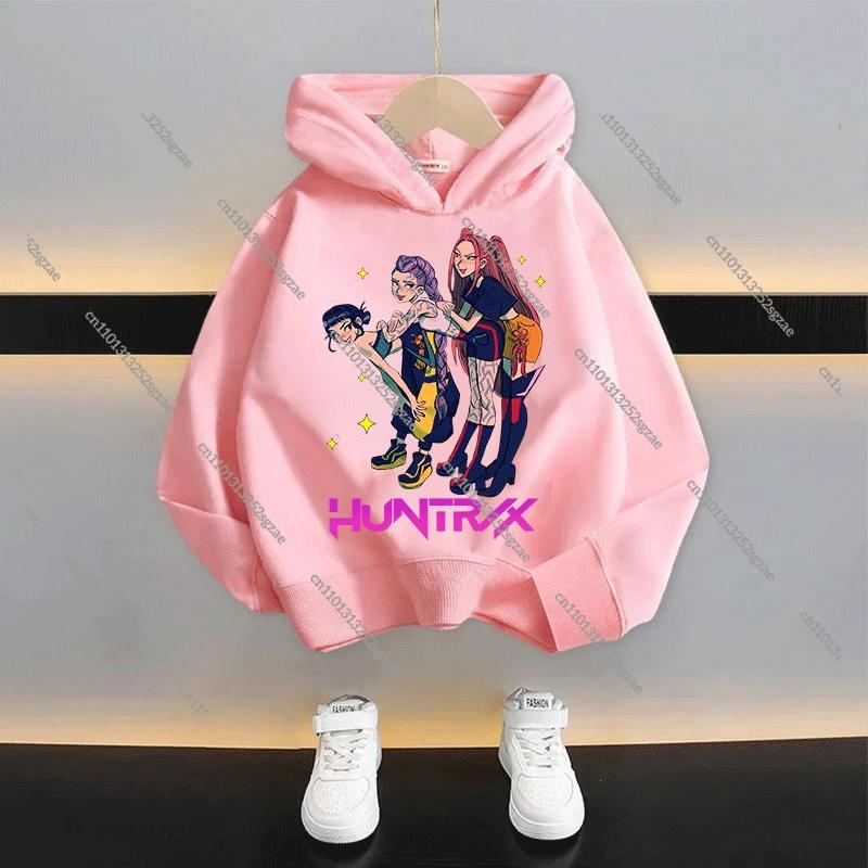 KPop Lovci démonů Dětská kreslená mikina s kapucí 2025: Stylový unisex pulovr pro kluky a holky, ležérní mikina v novém stylu