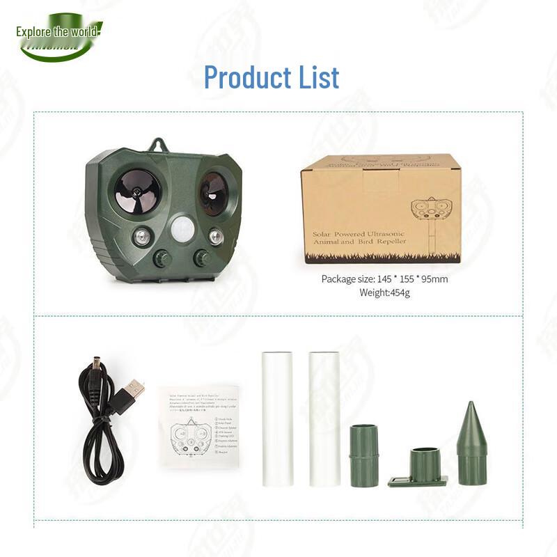 TANSHIJIE Ultrasonic Solar Animal Repeller