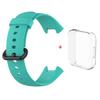 For Redmi Watch 2 Lite Silicone Strap+Case Watchband With Black/Same Color Buckle Wristband and Transparent Watch Shell