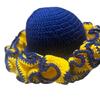 Handcrochet Bucket Hat for Women with Patchwork Ruffle Trim Elegant Fisherman Hat Photography Travel Floppy Bucket Hat