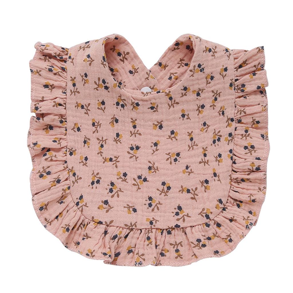 Floral Feeding Bib Burp Cloth Bib for Baby Boy Girl Gender Neutral Cotton Handkerchief Teether Drooling Bib for Newborn