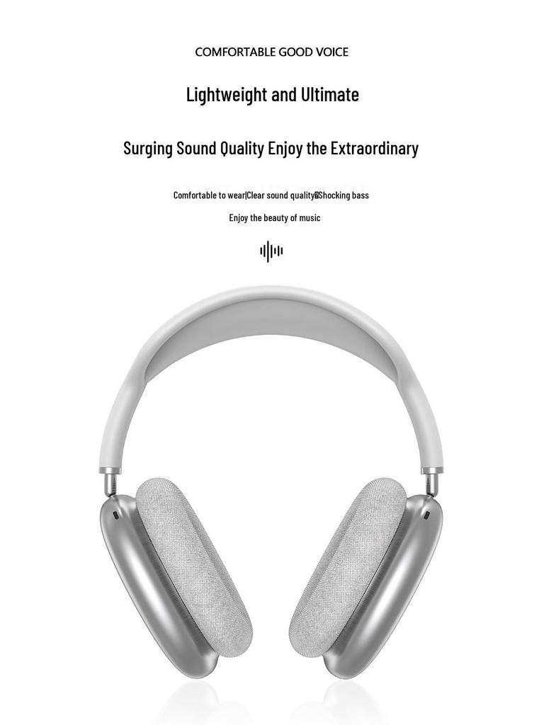 P9AirMax True Wireless Bluetooth Over-Ear Headphones with Heavy Bass and Type-C Charging
