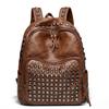 Sac à dos pour femme Style Punk Rivets 2026 Hiver Nouveau Cuir Souple de Haute Qualité Loisirs Voyage Grande Capacité Sacs d'École pour Adolescentes Noir Mochila
