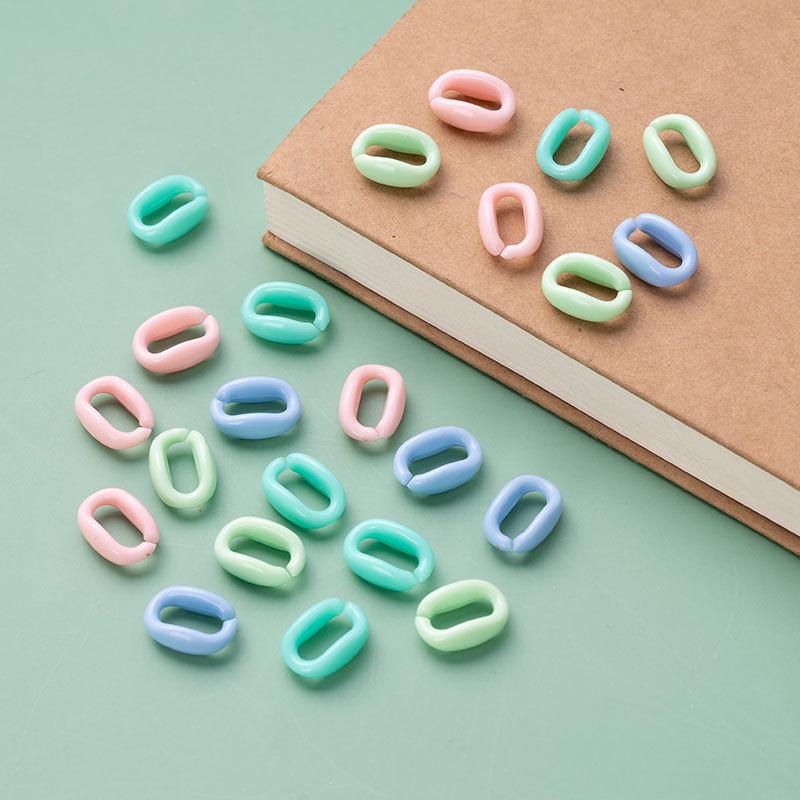 Macaron Color Acrylic DIY Buckle Chain Assembled Candy-Colored Plastic Accessories