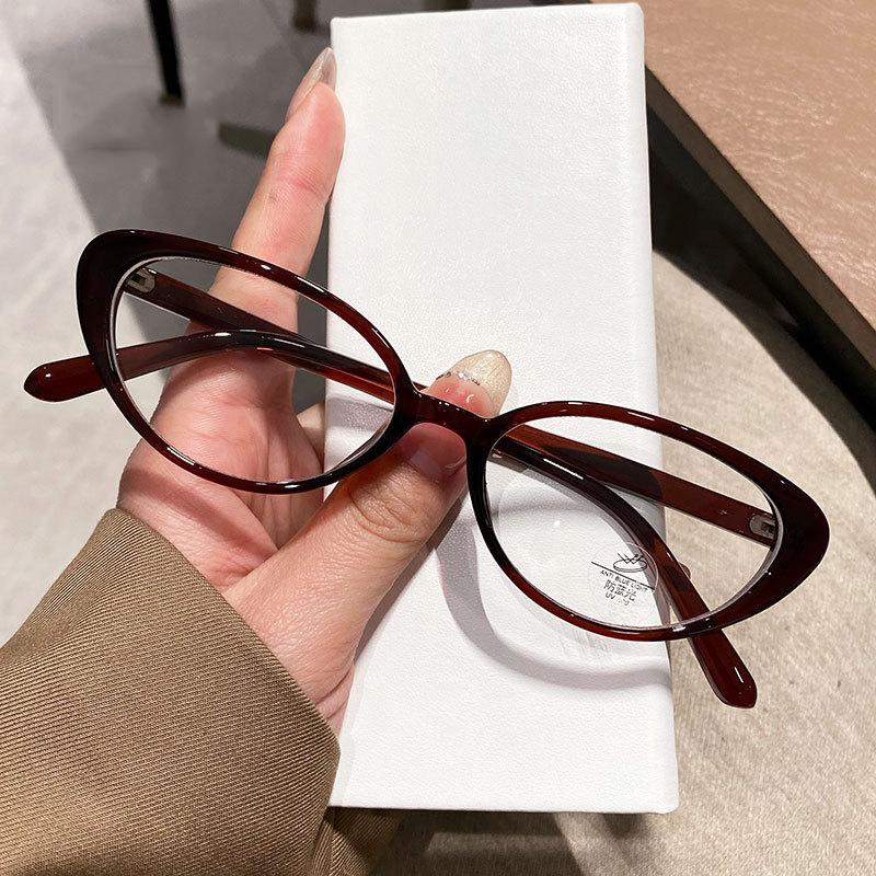 

New Cat Eye Frame Glasses Women Anti-blue Light Flat Light Mirror Fashionable Personalized Computer Eyewear Optical Eyeglasses
