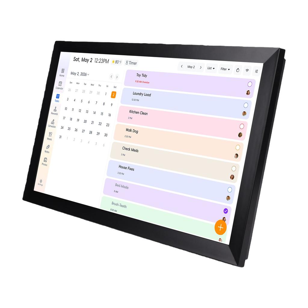 21.5 Inch Smart Digital Calendar Wall Mounted Touch Screen 32GB Home Interactive Calendar Weather Reminder Photo Frame