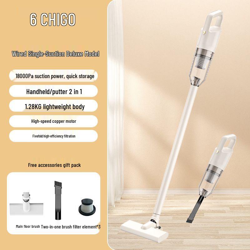 Chigo Handstaubsauger und Wischmopp kabellos: Starke Saugkraft für Tierhaare und Bodenreinigung