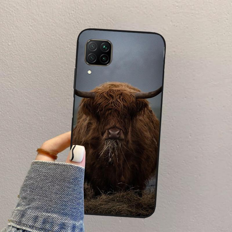 Hochlandkuh Tier Für Huawei Nova Y73 Y72 Y61 Y91 Y70 Y60 Y90 12s 12i 11i 8i 9 10 SE P30 P40 Lite P60 Pro Hülle