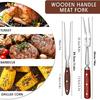 Stainless Steel Carving Meat Forks, Serving Fork for Grill BBQ Cooking, Kitchen Outdoor Tool