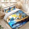 LEGO Ninjago Bedding Set, 1 Duvet Cover & 2 Pillowcases Soft Comfortable Bedroom Home Textile Decor