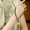 Retro Agate Bodhi Lotus Necklace Zen Ancient Style Literary Long Sweater Chain Accessories Women