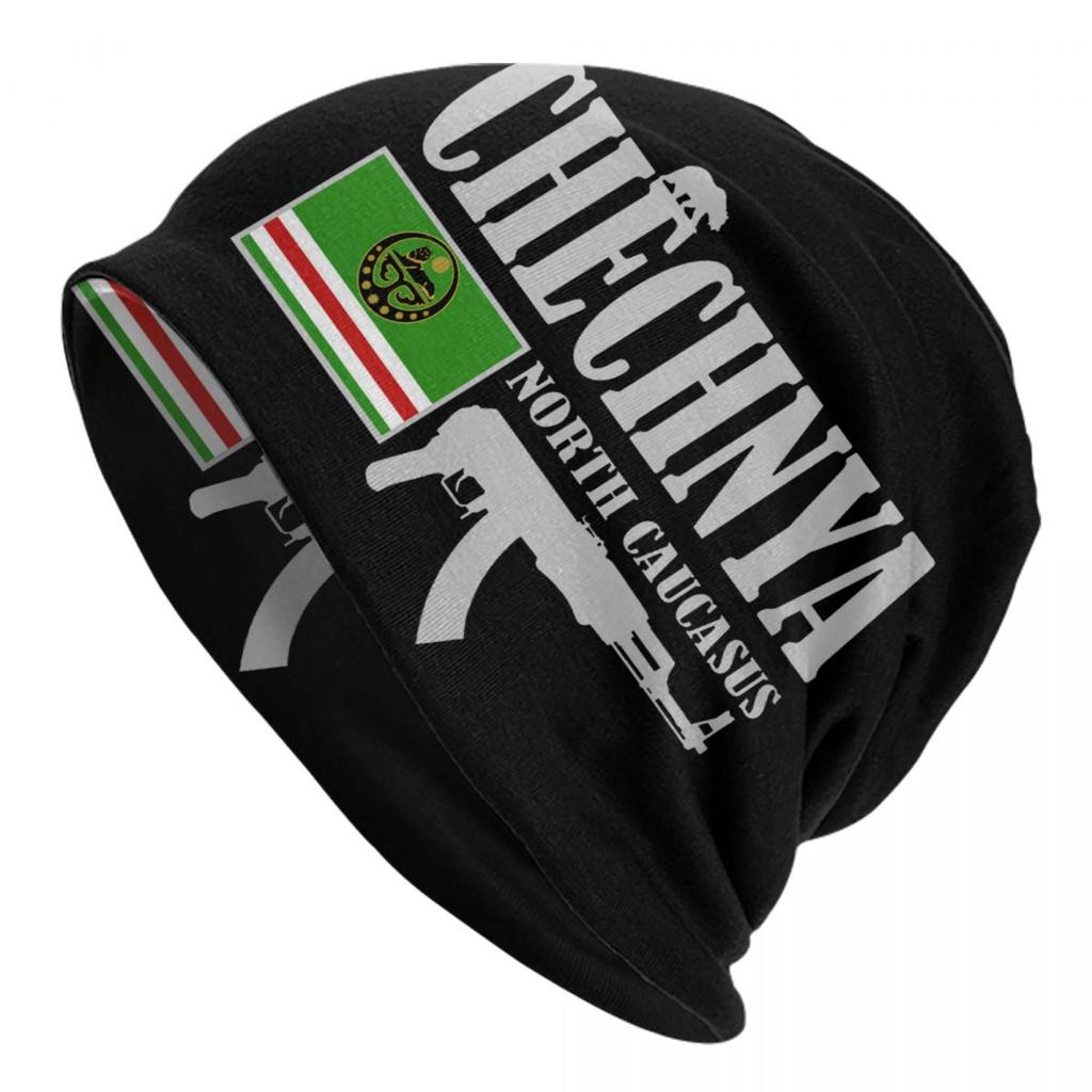 Ichkeria Tschetschenien-Flagge, Motorhaube, modische Strickmütze für Damen, Unisex, Winter, warme Skullies, Beanies Caps