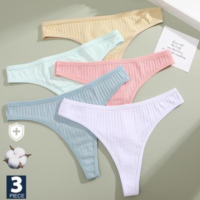FINETOO 3 Teile/satz G-string Baumwolle Frauen Dessous Höschen Tanga Weibliche Unterwäsche Sexy Pantys Unterhose Mädchen Dessous Thongs S-XL