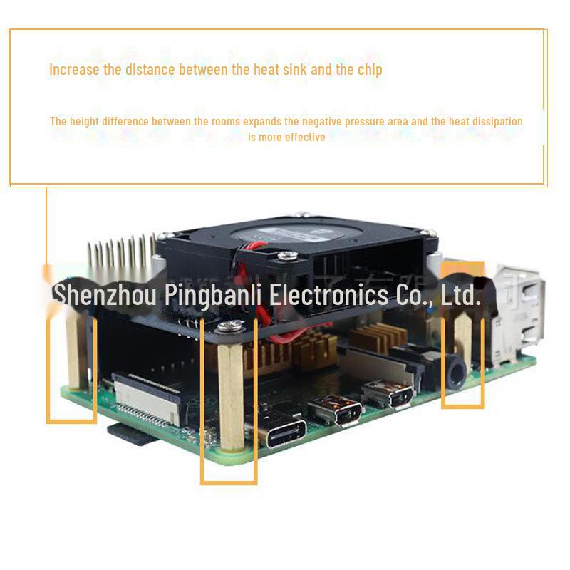 Raspberry Pi 3B+/4B Turbo Cooling Fan with LED-Controlled GPIO Expansion