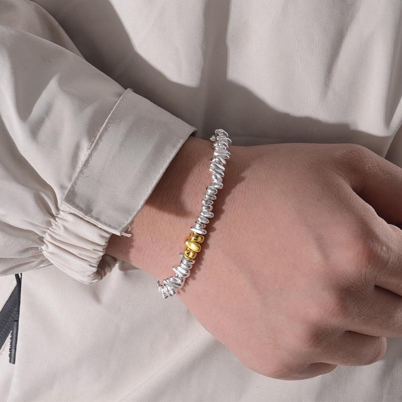 High-Quality Anti-Static Delicate Bracelet, Light Luxury Unique Cheese Bead Round Hand Chain Jewelry