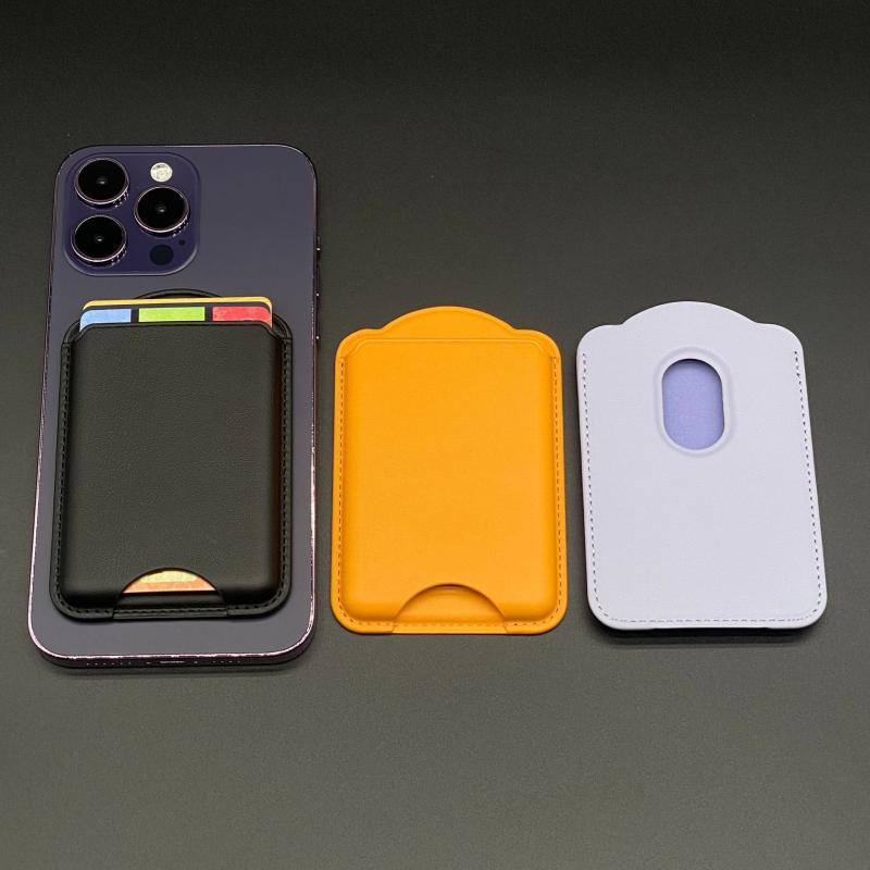 Starker Magnetischer Kartenhalter Für Magnetische Leder-Wallet-Hülle Für 16 15 Pro Max Für Galaxy S25 S24 Ultra Zubehör Kartenhalter