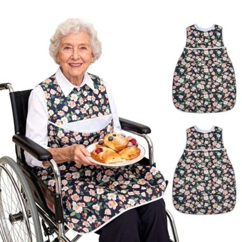 Oil Proof Adult Bibs Washable Elderly Bib Dirty Resistant Mealtime Bib Elderly Care