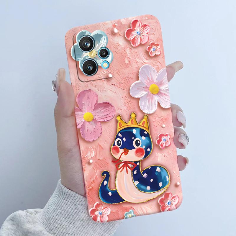 For Realme 9 Pro Plus Phone Case RMX3392 RMX3393 Flower Girl Design Soft Silicone TPU Back Housing For Realme9 4G RMX3521 Covers