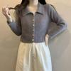 Women's French Soft Knit Long Sleeve Cardigan - Versatile Spring/Autumn 2025 Collection