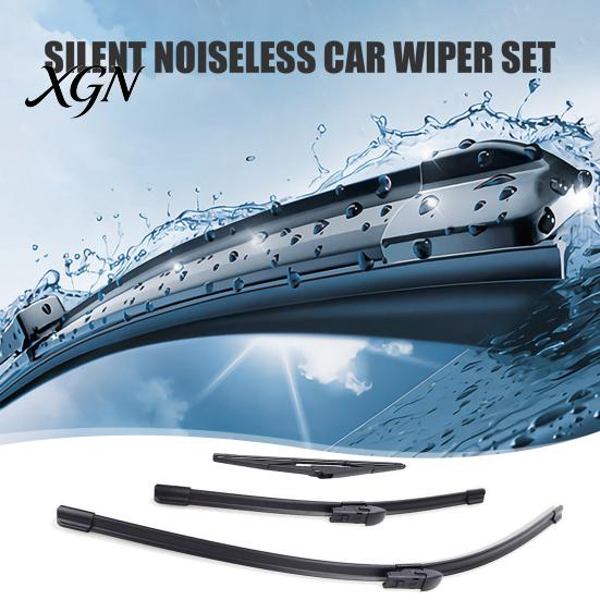 Durable Windshield Wipers 3Pcs/Set 26/16/11-Inch Wiper Blades for Toyota C-HR 2016-2020, All Weather Beam Replacement Front Rear Blades, Streak