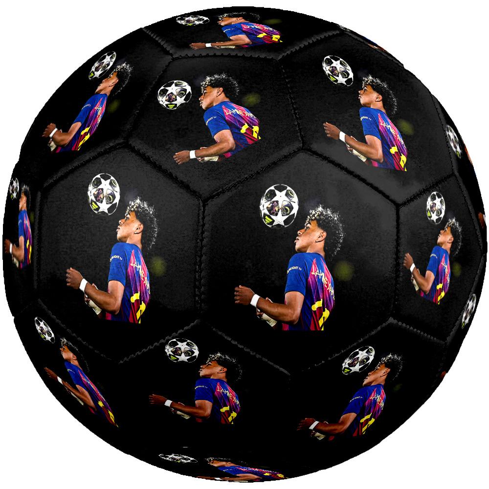 Yamal Size 5 Soccer Ball Machine-Stitched Indoor/Outdoor Universal Football Soccer Accessory Suitable for Birthdays, Weddings, Christmas, Father's Day