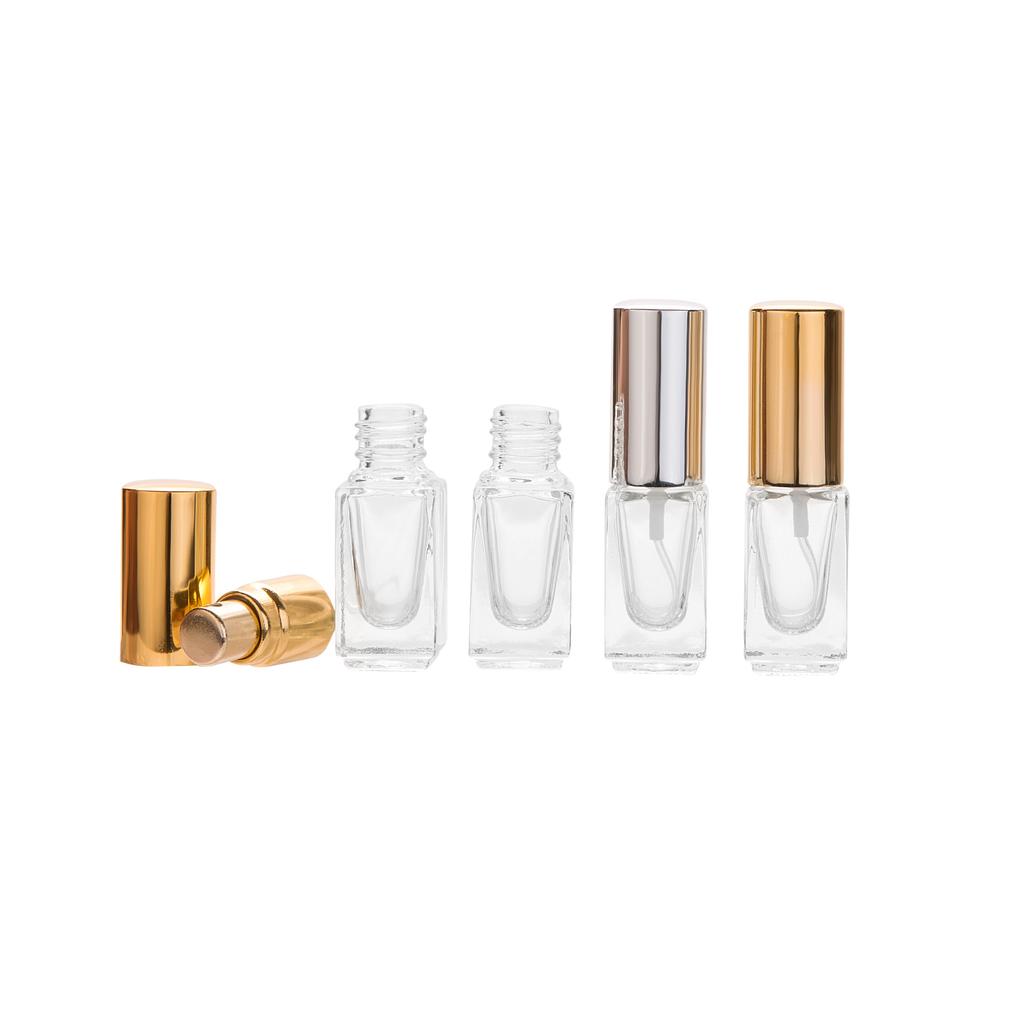3/6/9ml Empty Glass Perfume Bottle Stainless Steel Roller Ball DIY Portable Travel Essential Bottle