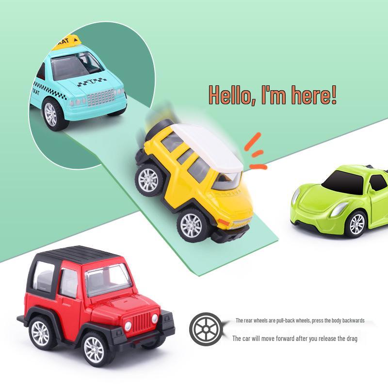 Mini Alloy Pull-Back Off-Road Car Set - Classic Toy Models for Kids