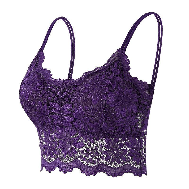 Plus Size Anti Exposure Lace Beautiful Back Bandeau Camisole Women Intimate Underwear