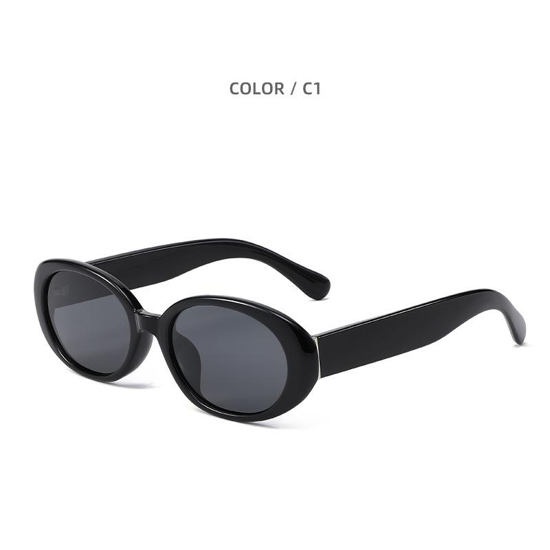 Retro oval cat eye sunglasses women s high-end polarized sunglasses anti-ultraviolet face small sunglasses men