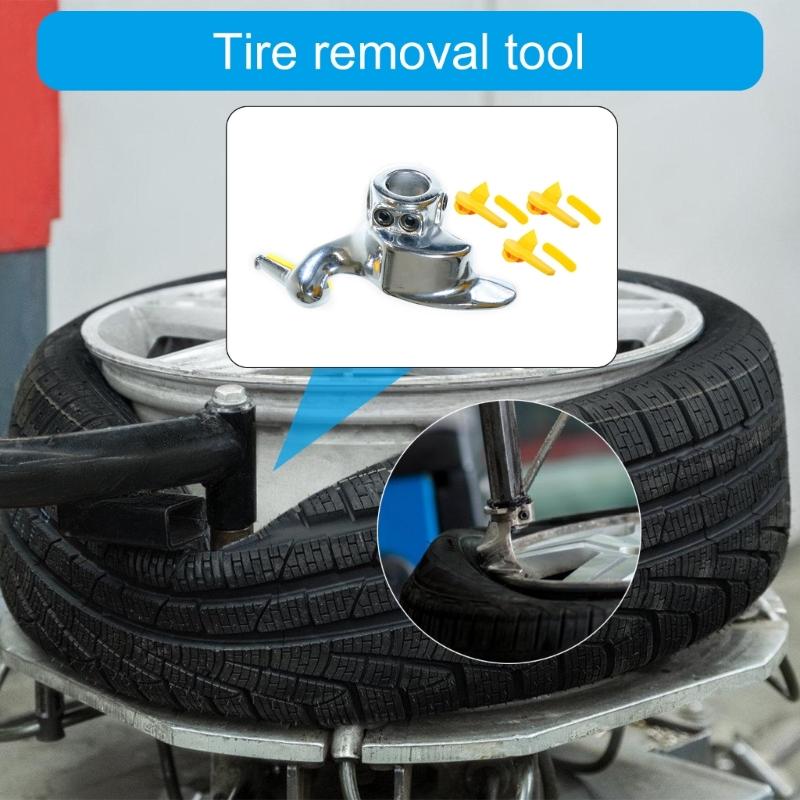 Car Tire Changer Mount Demount Duck Head Electroplating Steel Tire Changer Bird Head 28/29/30mm with Rims Protectors