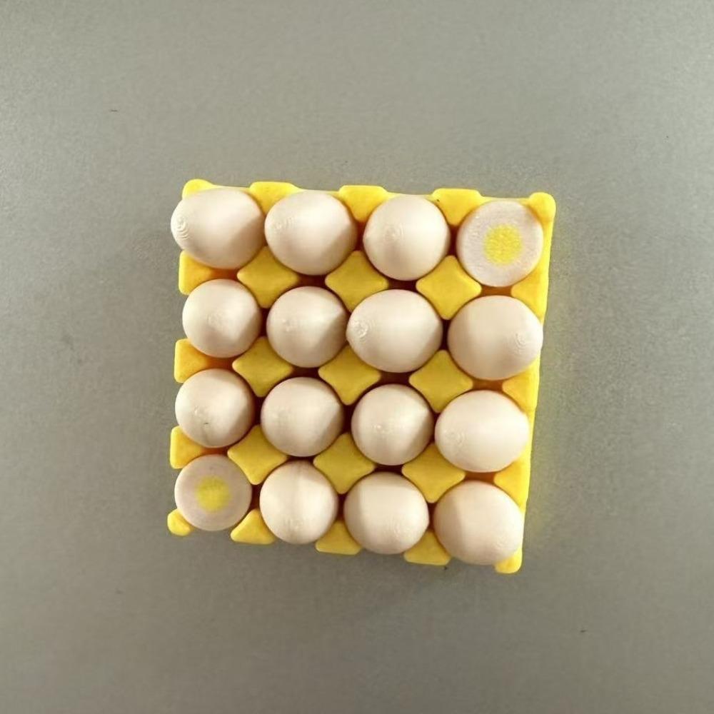 Novelty Realistic Egg Refrigerator Magnet Plastic Egg Shaped Refrigerator Sticker Gift жёлтый