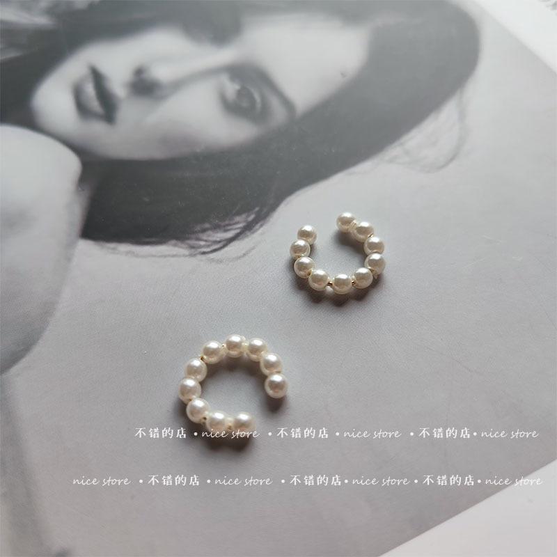 Knock American French Retro Pearl Ear Bone Clip Mori No Pierced Earrings Versatile Romantic Earrings