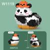 Roztomilá čínská panda stavebnice sady DIY vzdělávací montážní hračky kostky mini zvířátka model MOC děti vánoční dárek k narozeninám