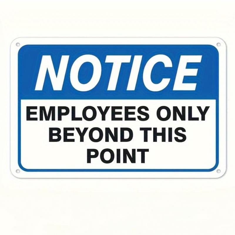 

1pc Metal SignsRestricted Area Do Not Enter Employees OnlyPrints Wall Decor Retro Art Aluminum Sign Funny Decorations 20x30cm
