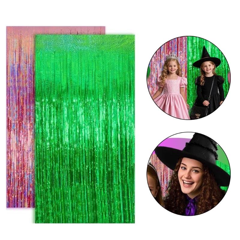 Metallic Tinsel Curtain for Birthday Wedding Use Holiday Celebration Decoration Hanging Streamers Party Backdrop