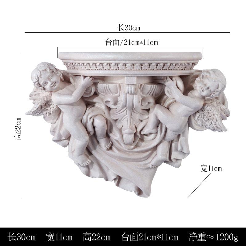 European Creative Resin Wall Hanging Angel Modeling Living Room TV Wall Decoration Arts and Crafts Shelf Partition