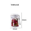 Transparent Glass Seasoning Jar with Open-Hole Lid for Kitchen Condiments