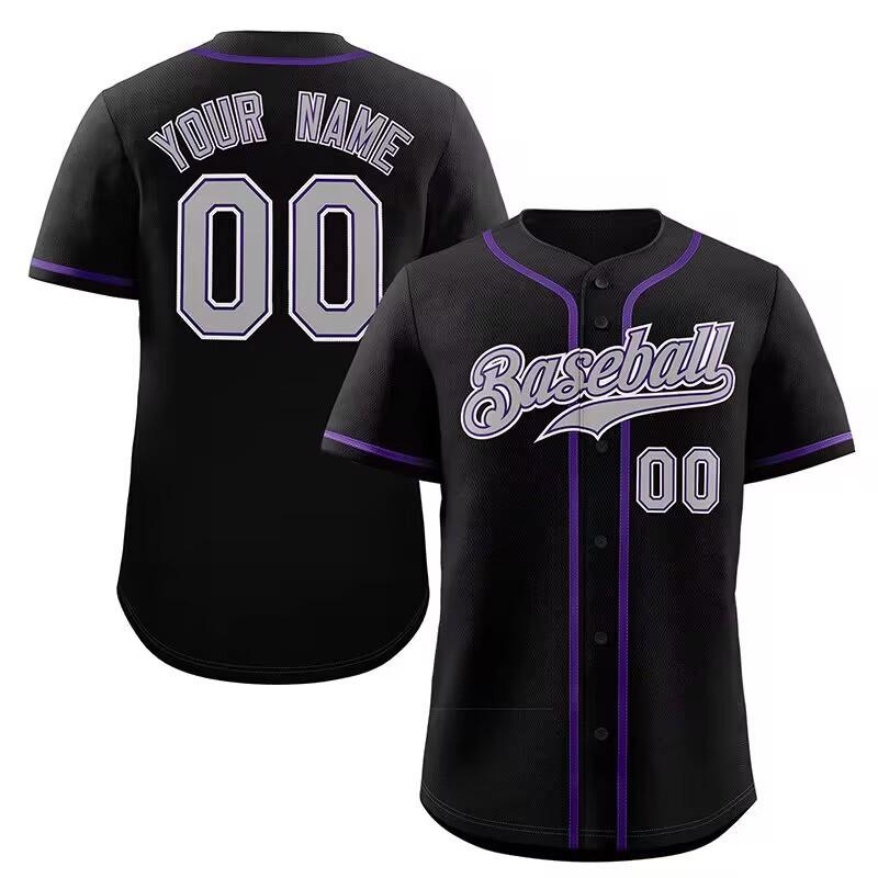 Unisex Quick-Dry Baseball Jersey Short Sleeve Open Front Top Sports Cycling Team Activities