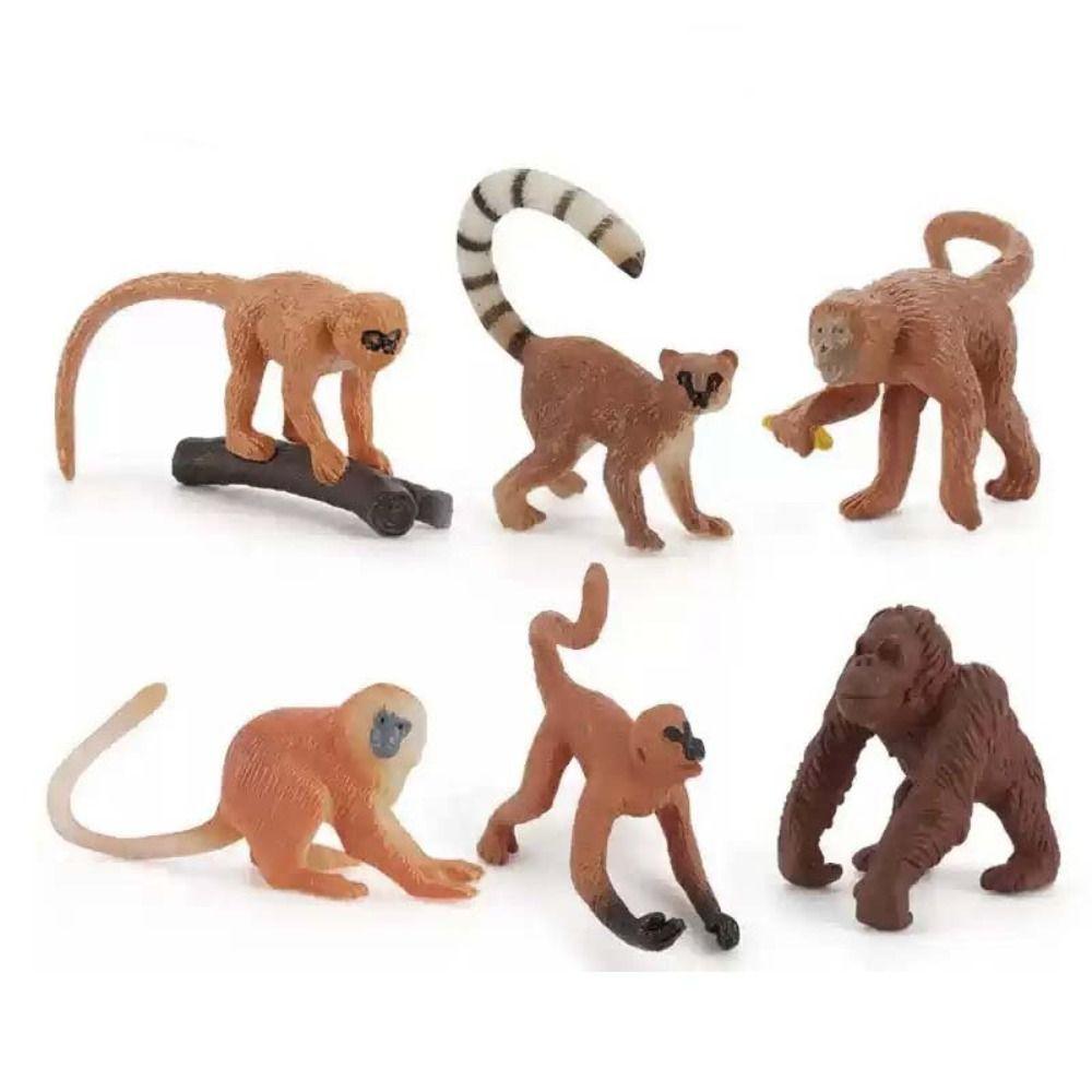 PVC Material Chimpanzee Model Education Orangutan Gorilla Model  Desk Ornament