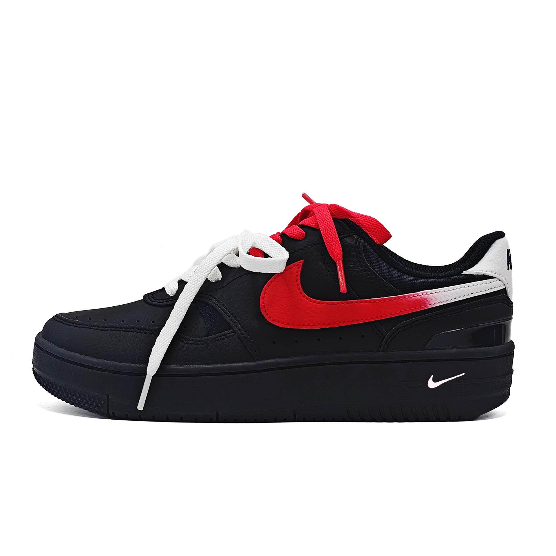 

Nike Gamma Force Romantic Red Tone Leather Height Increasing Low top Skateboard Shoes Unisex Red FQ6476-010(Team604-) 39