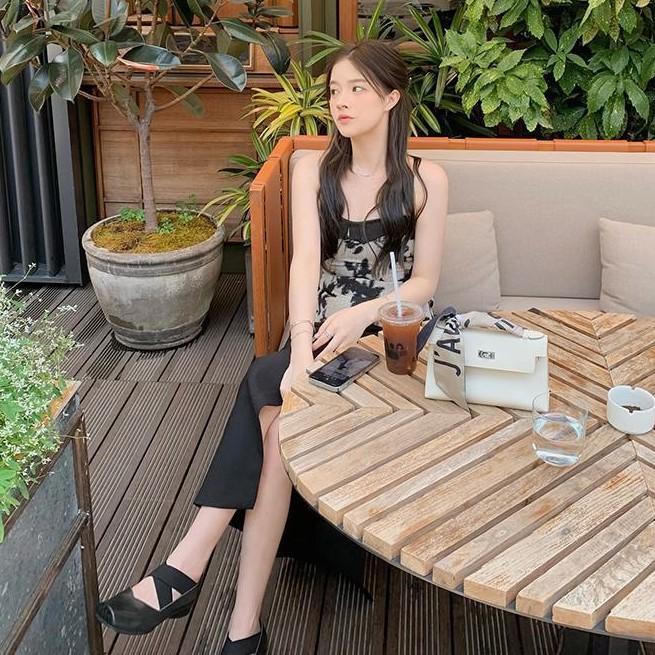 Cowhide Version~ British Style Square Head Leather Ballet Single Shoes Women's Cross Strap Thick Heel Mary Jane Small Leather Shoes Ladyshoes