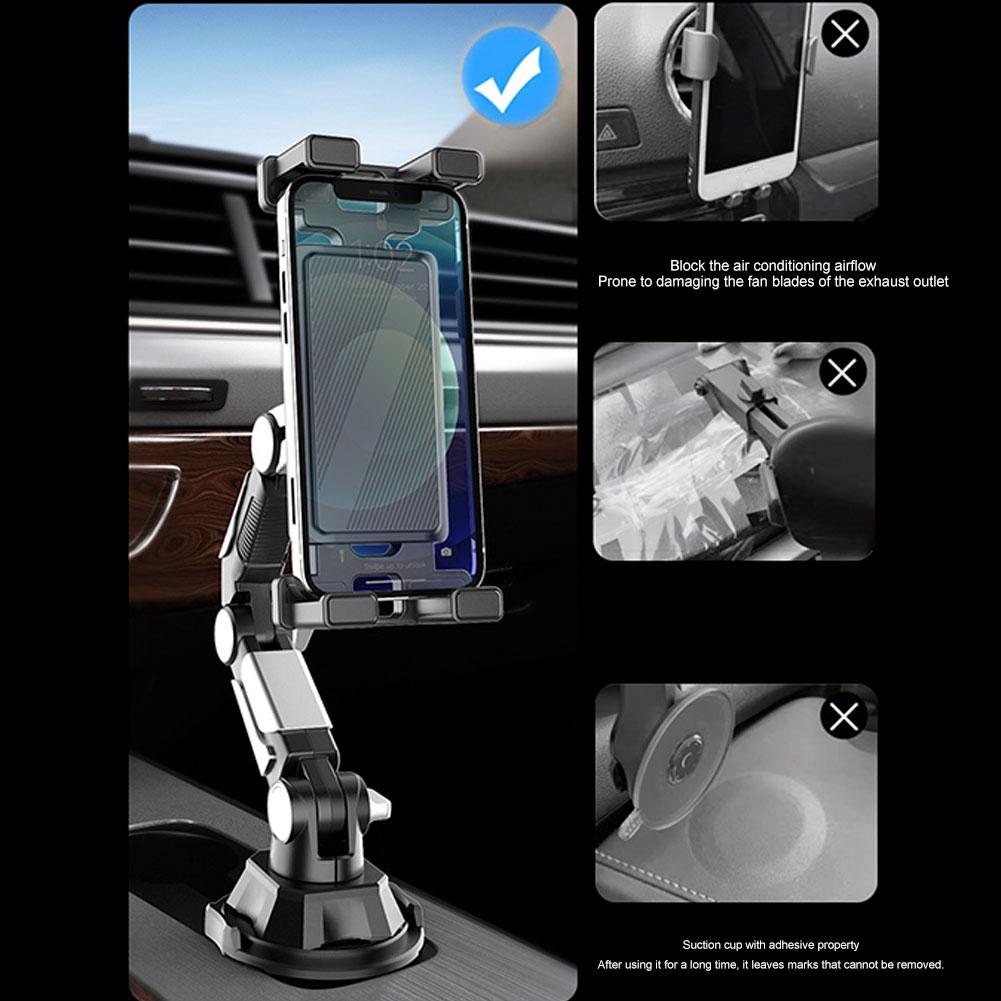 Car Mobile Phone Holder Adjustable Car Mount Holder Long Joint Position CellPhone Tablet Computer Universal Car Bracket