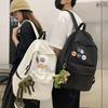 Schoolbag trendy brand backpack men's simple large-capacity travel backpack leisure Japanese junior high school student high school student schoolbag