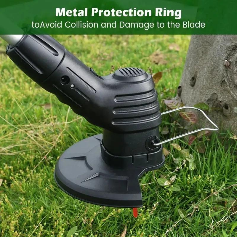 Cordless Electric Grass Trimmer Handheld Rechargeable Lawn Mower Garden Tool for Flower Beds Pruning Trimming Small Yard
