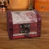 Wooden Box Retro Large Capacity Storage Desktop Decoration Stamp Small Box Office