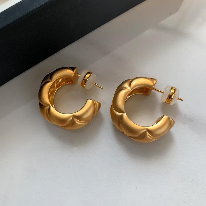 S Серебряная Игла Неправильные Металлические Серьги-Ромбы Женские Легкие Роскошные Пусеты Ретро Серьги