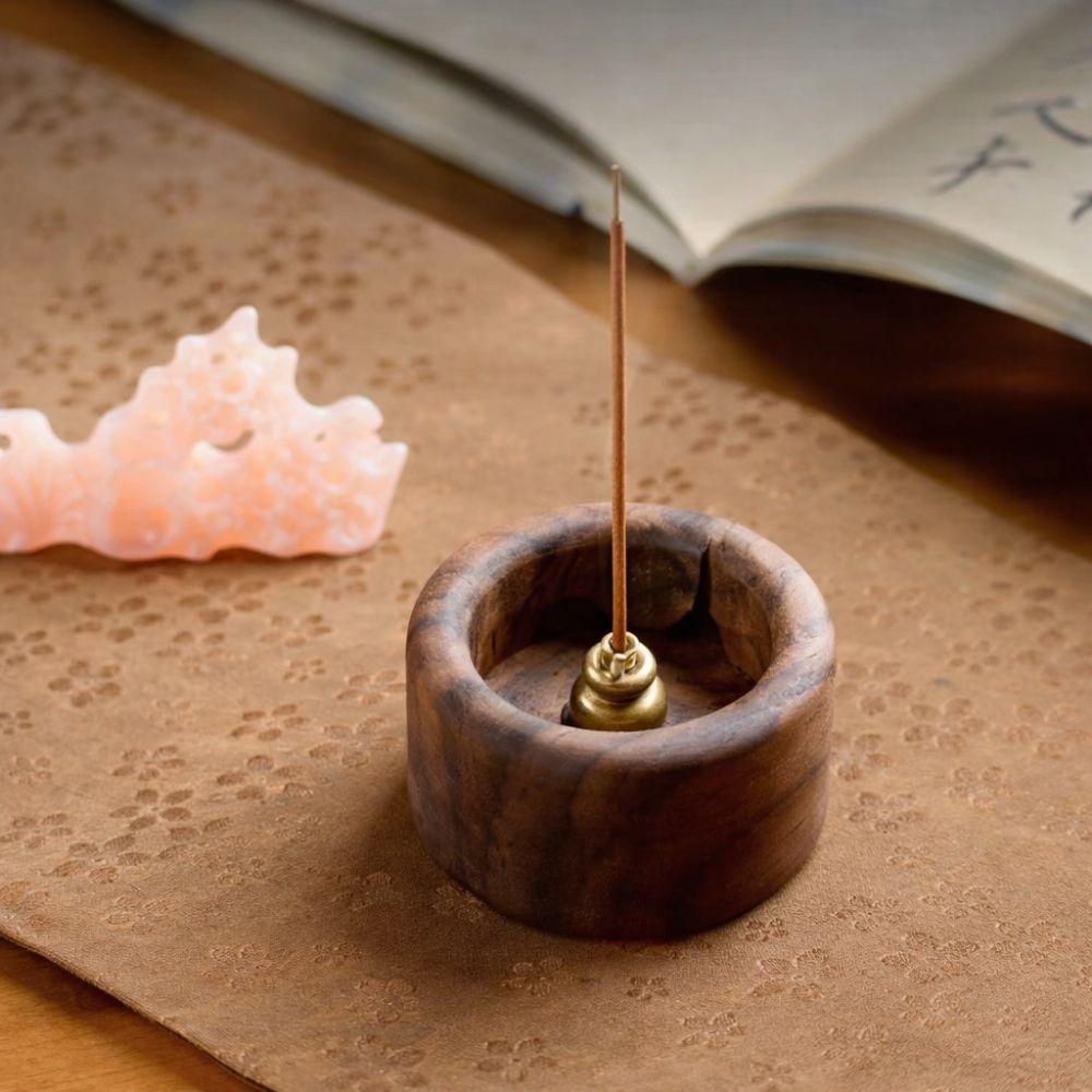 Mini-Weihrauchbrenner Basis Holz Aroma Basis Schale Neuer Räucherstäbchenhalter