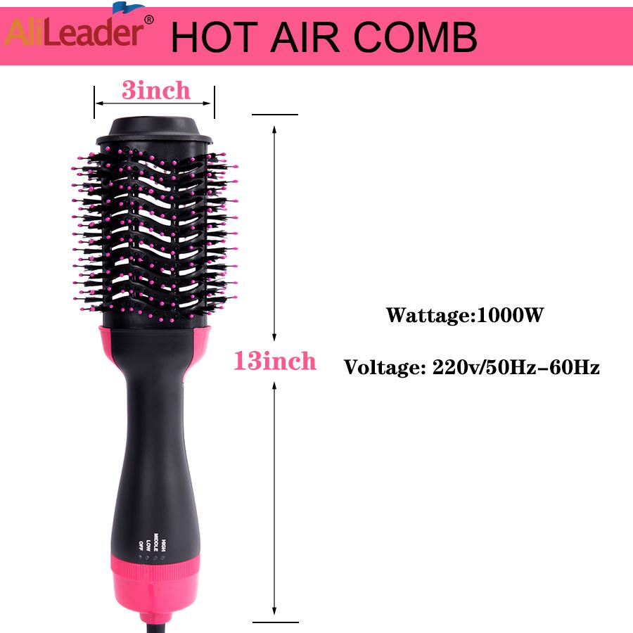 4 In 1  Hot-Air Hair Brushes Women Hair Dryer Brush Hair Dryer Straightener Curler Massager Rapid Warming One Step Volumizer